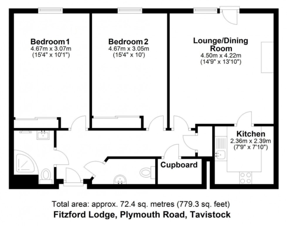 Floorplan for Fitzford Lodge, Tavistock