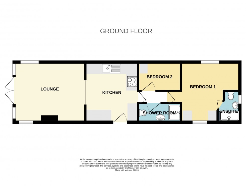 Floorplan for Goonhavern, Newquay, Cornwall