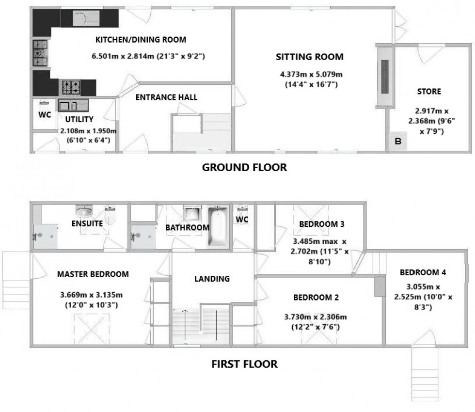 Floorplan for Sydenham Damerel, Tavistock