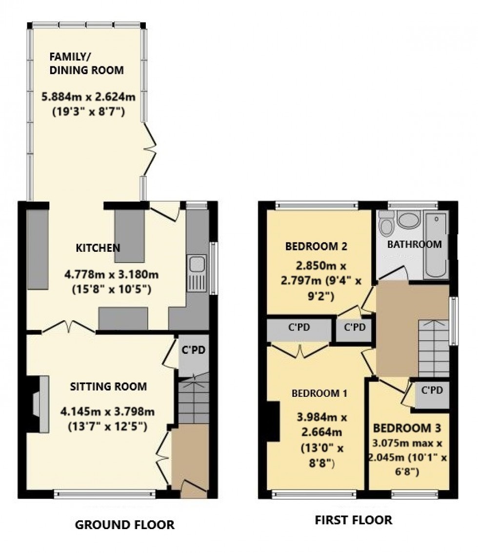 Floorplan for Bishopsmead, Tavistock